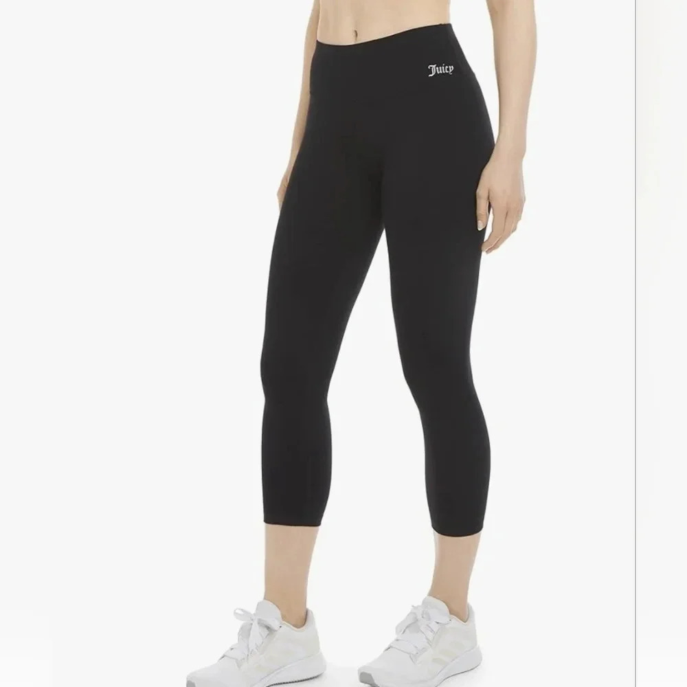 Juicy Couture High Rise Athletic Sporty Yoga Crop Leggings, XL